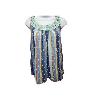 American Rag Sleeveless Racerback Multicolor Blouse Size M